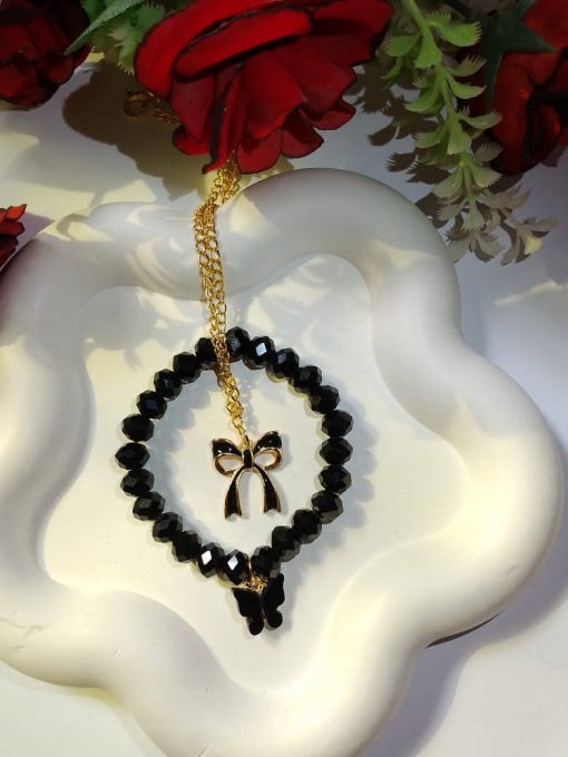 Crystal Bow Charm Bracelet Set – Pack of 4