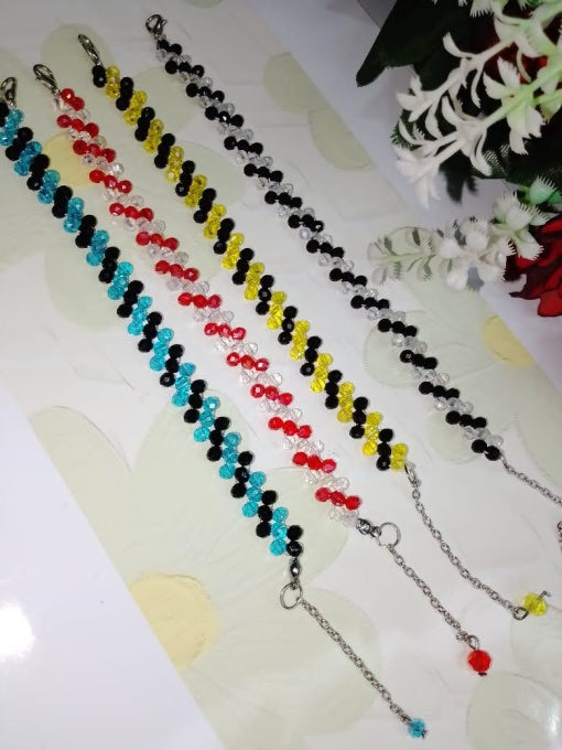 Handmade Beaded Bracelets – Colorful, Stylish & Adjustable, Pack of 4