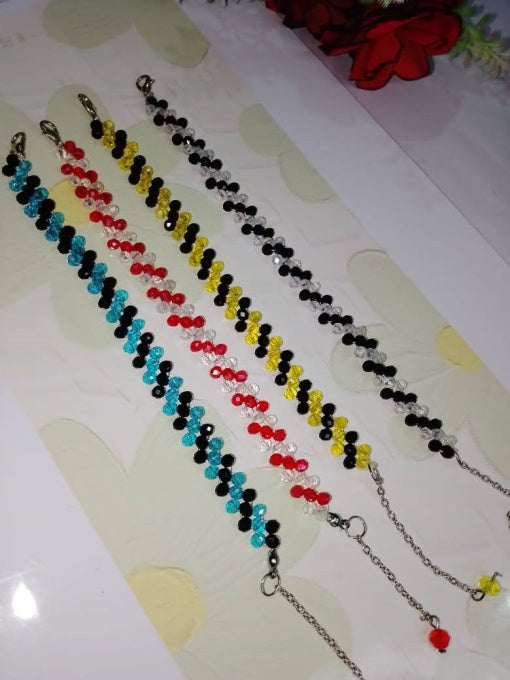 Handmade Beaded Bracelets – Colorful, Stylish & Adjustable, Pack of 4
