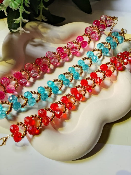 Vibrant Handmade Beaded Bracelets, Pack of 3