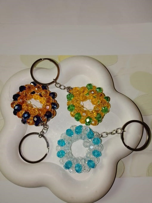 Pack of 3 Donut Beaded Keychains