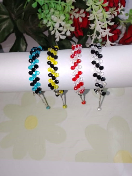 Handmade Beaded Bracelets – Colorful, Stylish & Adjustable, Pack of 4