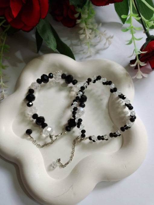 Classic black & white bracelet , Elegant vibes, pack of 2
