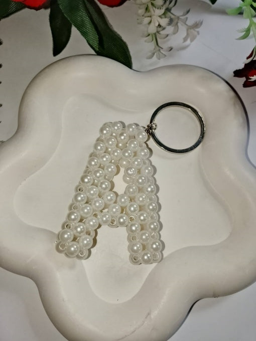 Elegant Beaded Alphabet Keychain – Stylish, Personal & Perfect for Gifting!
