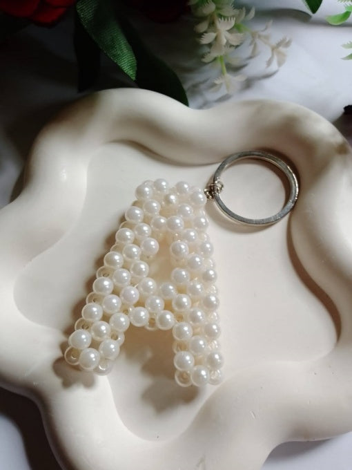 Elegant Beaded Alphabet Keychain – Stylish, Personal & Perfect for Gifting!