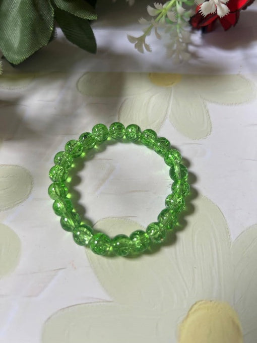 Green charm beaded bracelet – simple, elegant, eye-catching. Pack of 2