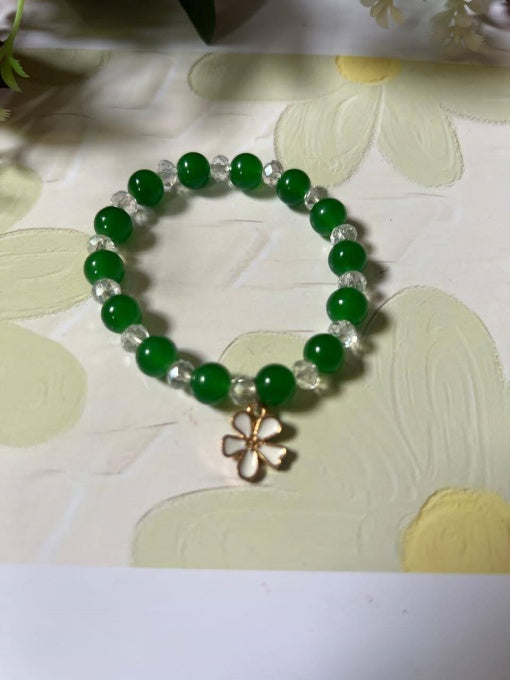 Celebrate Freedom in Style – Azadi Sale Special Green & White Bracelet! Pack of 2