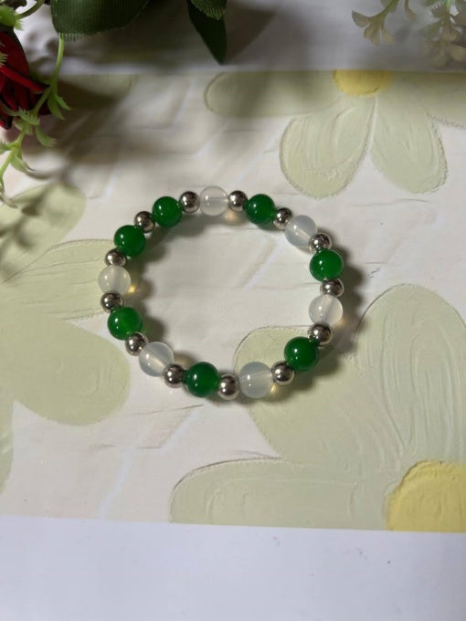 Celebrate Freedom in Style – Azadi Sale Special Green & White Bracelet! Pack of 2