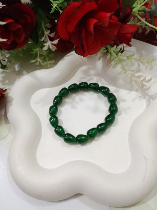 "Vibrant green beaded bracelets – perfect for your Azadi style!" Pack of 4